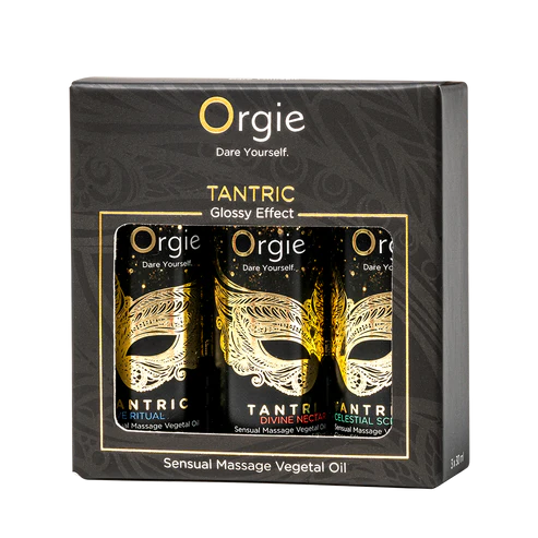 Orgie Tantric Mini Glossy Effect zestaw olejków do masażu 3x30ml